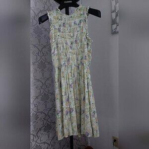 Cottagecore Prairie Dex Floral Smocked Dress Sz Small Garden Romantic Soft Girl